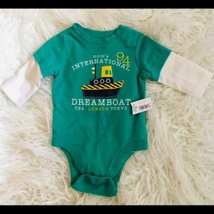 NWT Old Navy Sz 0-3mths Long Sleeve Onesie